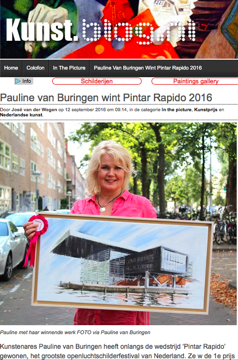 Kunstblog over 1e prijs Pintar Rapido